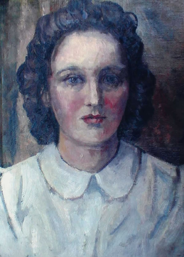 Ritratto (studio dal vero), olio su cartone, 1937, Genova, collezione privata